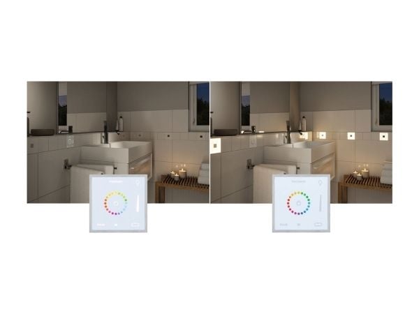 Paulmann Square Touch Modul, Berøringskontroll, Hvit, Aluminium, Plast, IP44, 25 m, 100 mm