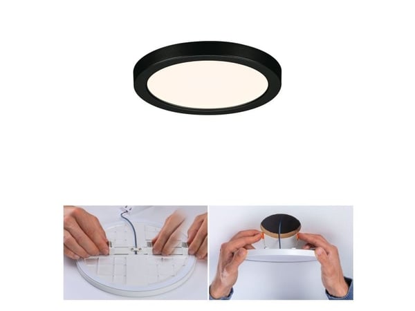 Paulmann Areo, Innsunket spotlight, LED, 6,5 W, 3000 K, 550 lm, Sort