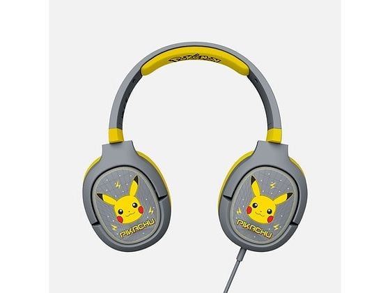 OTL Technologies Pokémon PK0862, Koblet med ledninger (ikke trådløs), Spilling, 230 g, Hodesett, Grå, Gult