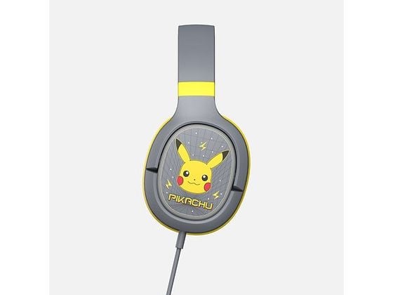 OTL Technologies Pokémon PK0862, Koblet med ledninger (ikke trådløs), Spilling, 230 g, Hodesett, Grå, Gult