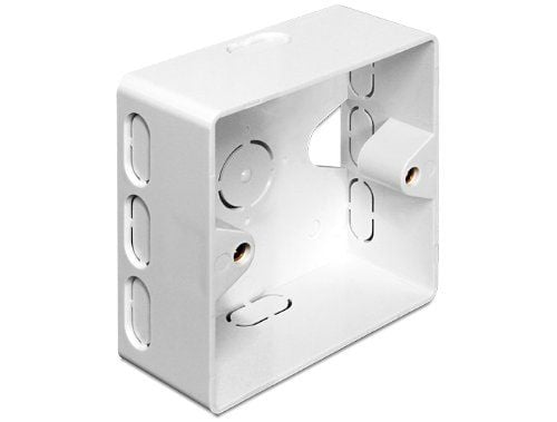 Delock Back Box - Ytmonteringsbox för nätverk - vit, RAL 9010