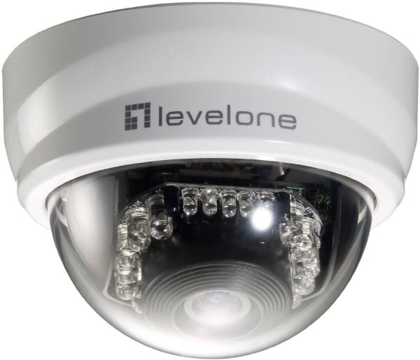 LevelOne FCS-3101 - Nätverksövervakningskamera - panorering / lutning - färg (Dag&Natt) - 2 MP - 1920 x 1080 - fast lins - ljud - LAN 10/100 - MPEG...