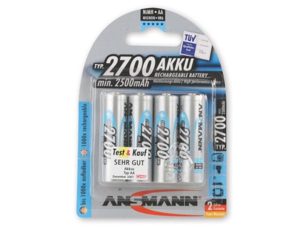 ANSMANN Energy Mignon - Batteri 4 x AA-type - NiMH - (ladbare) - 2700 mAh
