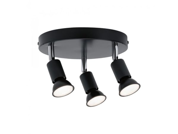 Paulmann Carolina, Overflateegnet, GU10, 3 ampuller, Antrasitt, Kromfarget