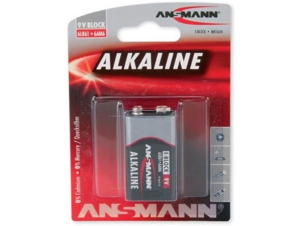 ANSMANN RED LINE - Batteri 9V - alkaliskt