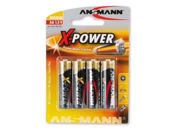 ANSMANN X-POWER Mignon AA - Batteri 4 x AA-type - Alkalisk