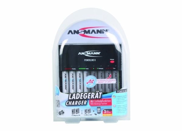 ANSMANN Powerline 8 - Akkulaturi/virtalähde (USB)