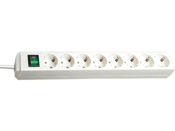 brennenstuhl Eco-Line - pistorasia - lähtöliittimet: 8 - 3 m - valkoinen