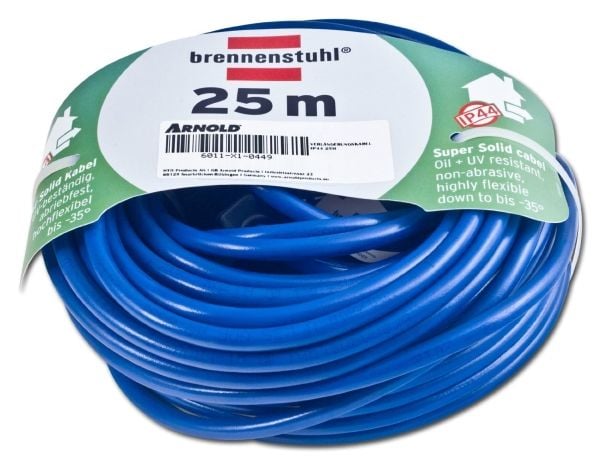 brennenstuhl Super Solid AT-N05V3V3-F 3G1,5 - Förlängningskabel för ström - 25 m - blå