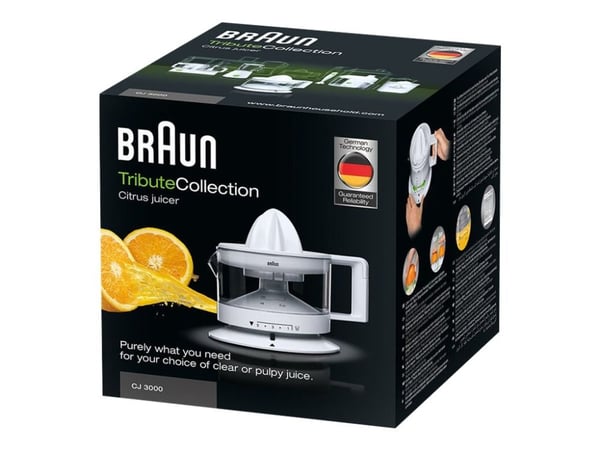 Braun Tribute Collection CJ 3000 - Citruspress - 350 ml - 20 W - vit