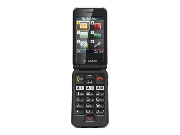 emporiaJOY-LTE - 4G funksjonstelefon - RAM 64 GB / Internminne 128 MB - microSD slot - 320 x 240 piksler - rear camera 2 MP - svart