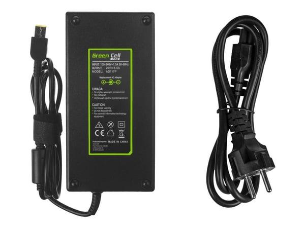 Green Cell PRO - Strømadapter - AC 100-240 V - 170 watt - svart - for Lenovo Legion Y530-15ICH 81FV, 81GT, 81LB; Y720-15IKB 80VR, 81CQ; ThinkPad P5...