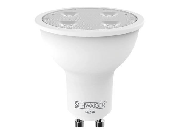 Schwaiger HAL550, Älylamppu, Valkoinen, ZigBee, LED, GU10, Sininen, Vihreä, Punainen