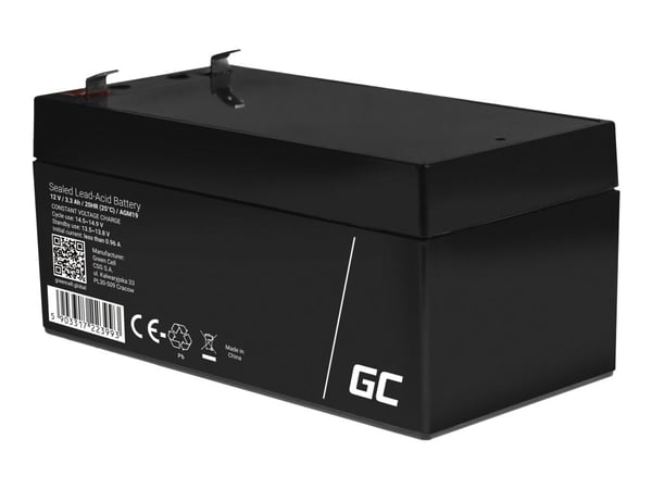 Green Cell - UPS-batteri - 1 x batteri - Sealed Lead Acid (SLA) - 3.3 Ah - svart
