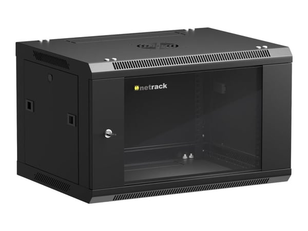 Netrack - Skap - veggmonterbar - svart - 6U - 19"