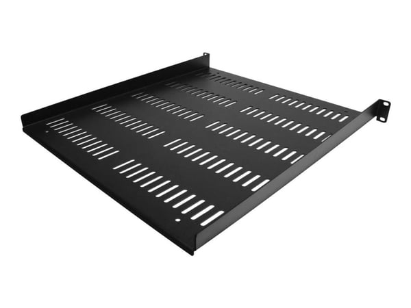 Startech 1U Vented Server Rack Cabinet Shelf, 20in Deep Fixed Cantilever Tray, Rackmount Shelf for 19" AV/Data/Network Equipment Enclosure w/ Cage ...
