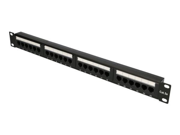 Extralink - Koblingspanel - rackmonterbar - CAT 5e - UTP - RJ-45 X 24 - 1U - 19"