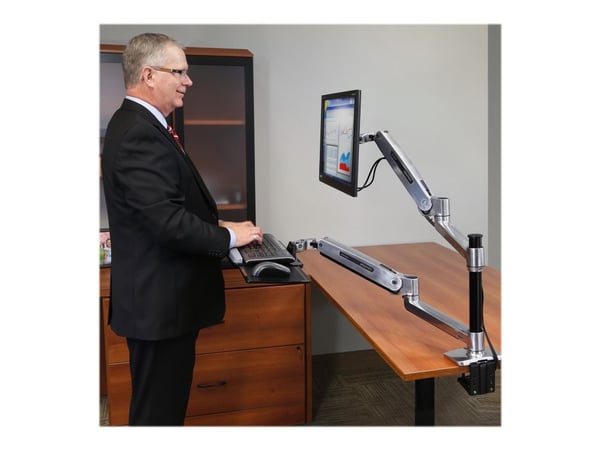 Ergotron WorkFit-LX - Stående skrivebordomformer - polert aluminium