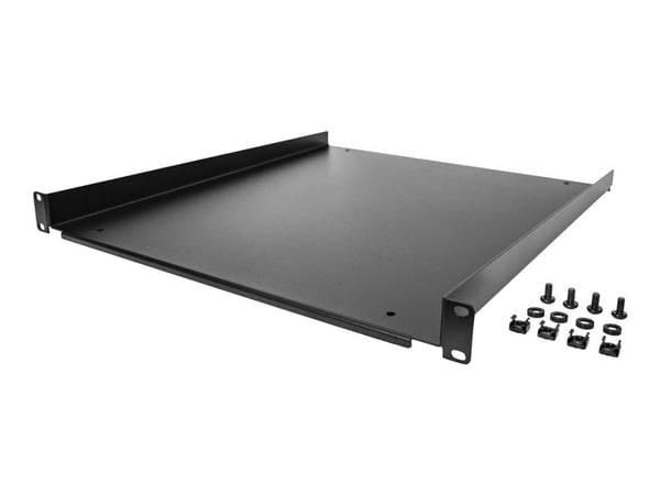 Startech 1U Fixed Server Rack Mount Shelf, 20in Deep Steel Universal Cantilever Tray for 19" AV/Data/Network Equipment Rack with Cage Nuts & Screws...