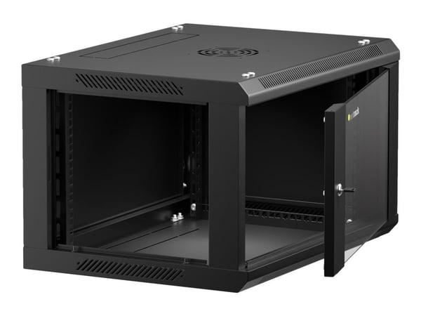 Netrack - Skap - veggmonterbar - svart - 6U - 19"