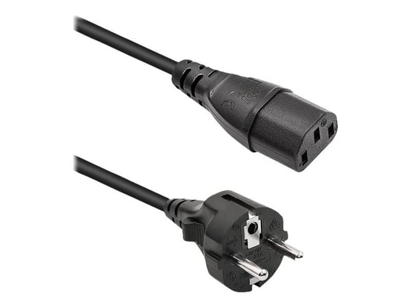 Qoltec - Strömkabel - ström CEE 7/7 till ström IEC 60320 C13 - 250 V - 16 A - 1,8 m