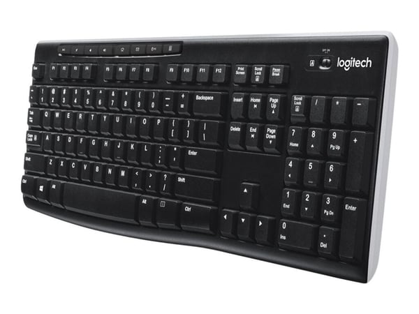 Logitech Wireless Keyboard K270 - Tastatur - trådløs - 2.4 GHz - Belgisk
