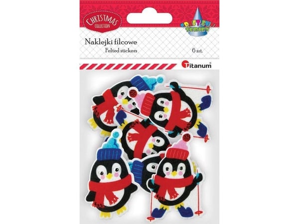 Felt penguin stickers 6pcs
