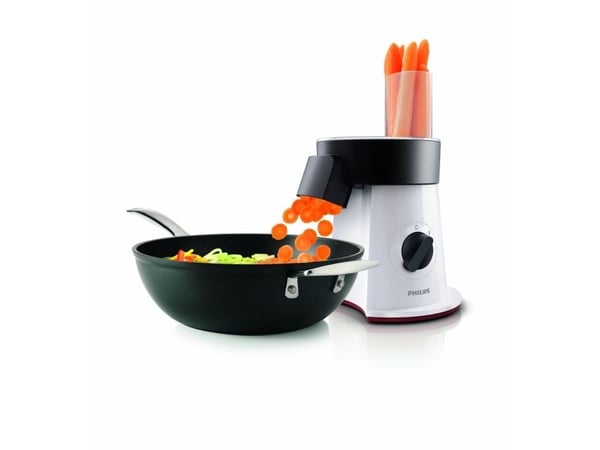 Philips Viva Collection HR1388/80 salatkutter, 600 RPM, Plast, Sikkerhetslåssystem, Svart, Rød, Hvit, Rustfritt stål, Plast