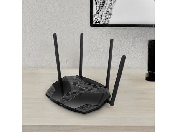 Mercusys MR80X V2 - Trådlös router 3-ports-switch - 1GbE - Wi-Fi 6 - Dubbelband