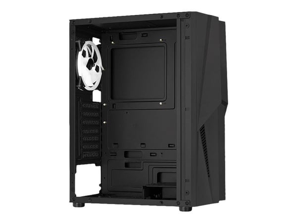 AeroCool Mecha ARGB - Tempered Glass Edition - mid tower - ATX - sidepanel med vindu (herdet glass) - ingen strømforsyning (ATX) - svart - USB/lyd