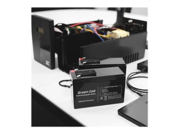 Green Cell - Alarm system battery - blysyre - 5.3 Ah - svart