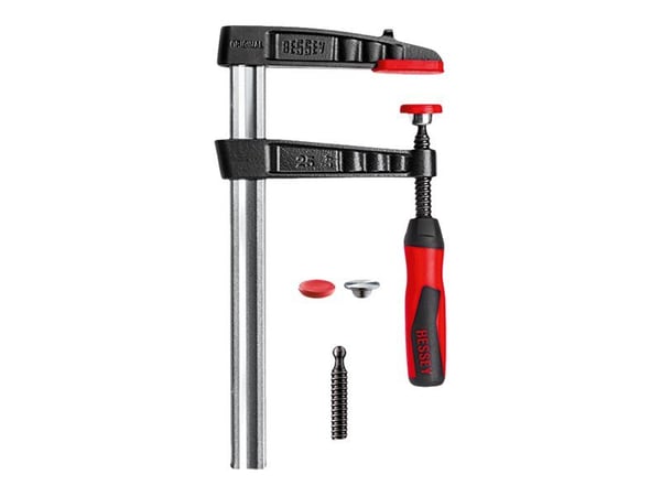 BESSEY TG16-2K, Skruetvinge, 16 cm, Jern, Plastik, Aluminium, Sort, Rød, 660 g, 1 stk