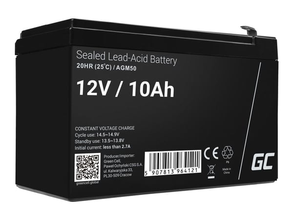 Green Cell Green Cell Green Cell AGM batteri 12V 10Ah