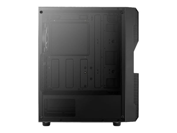 AeroCool Menace Saturn RGB - Tempered Glass Edition - mid tower - ATX - genomskinlig sidopanel (härdat glas) - ingen strömförsörjning (ATX) - svart...