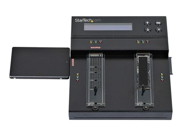 StarTech.com Fristående M.2 SATA och M.2 NVMe duplicerings- och raderingsenhet - HDD/SSD klonings-/rensningsenhet för M.2 PCIe AHCI/NVMe, M.2 SATA,...