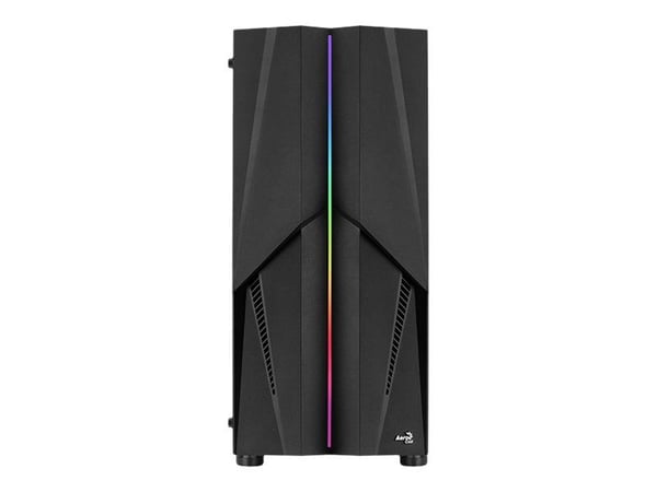 AeroCool Mecha ARGB - Tempered Glass Edition - mid tower - ATX - sidepanel med vindu (herdet glass) - ingen strømforsyning (ATX) - svart - USB/lyd