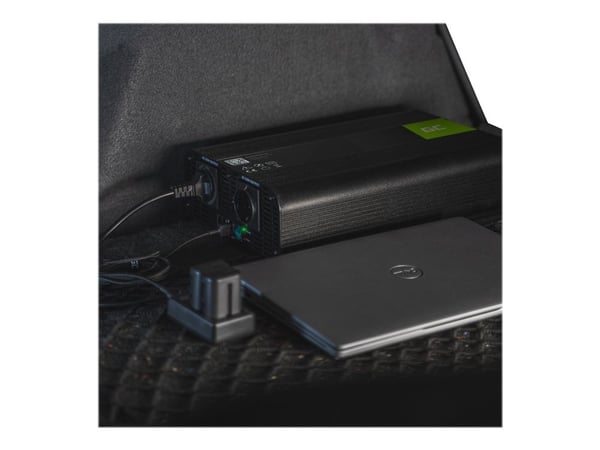 Green Cell INV05DE - DC til AC inverter - DC 12 V - 300 Watt - Europa - sort