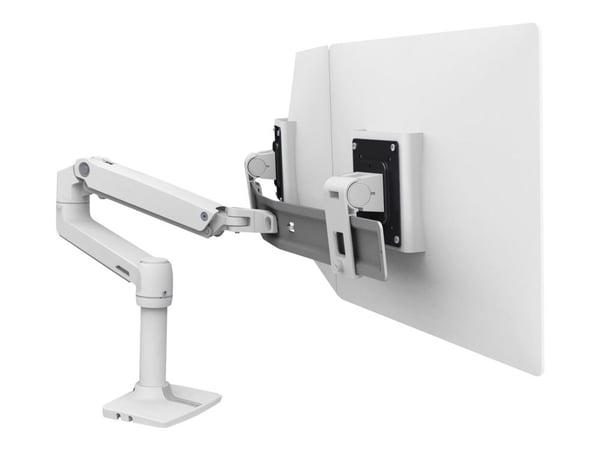 Ergotron LX - Monteringssett (leddarm, utvidelse, sokkel, 2-dels skrivebordslampe, dobbeltdisplaybue, 2 svingtapper, 8"-stang) - for 2 LCD-skjermer...