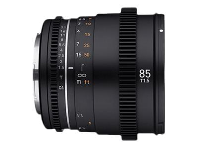 Samyang - Teleobjektiv - 85 mm - T1.5 VDSLR MK2 - Sony E-mount - för Sony Cinema Line; a VLOGCAM; a1; a1 II; a6700; a7 IV; a7 V; a7C II; a7CR; a7R ...