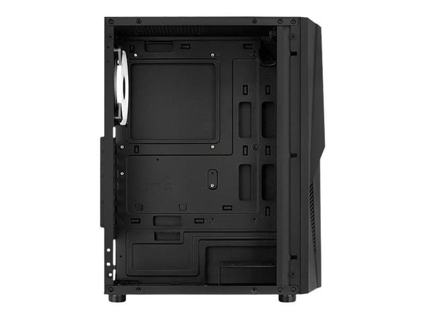 AeroCool Mecha ARGB - Tempered Glass Edition - mid tower - ATX - sidepanel med vindue (hærdet glas) - ingen strømforsyning (ATX) - sort - USB/Lyd