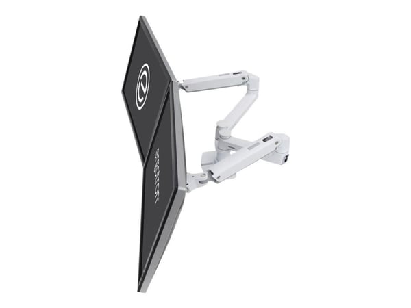 Ergotron LX Dual Side-by-Side Arm - Monteringssett (skrivebordsklemmemontering, stang, 2 leddarmer, 2 utvidelsesbraketter, T-bøyle, sokkel) - Konst...