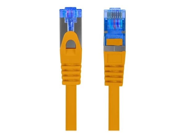 Lanberg - Koblingskabel - RJ-45 (hann) til RJ-45 (hann) - 6 mm - S/FTP - CAT 6a - halogenfri, formstøpt, uten hindringer, flertrådet - oransje, RAL...