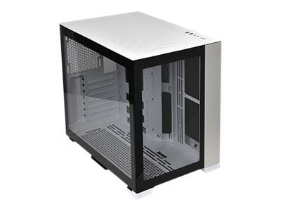 Lian Li O11 Dynamic Mini - Tower - ATX - sidepanel med vindu (herdet glass) - ingen strømforsyning (SFX12V/SFX-L12V) - snøhvitt - USB/lyd
