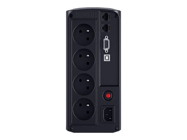 CyberPower Value Pro VP700ELCD-FR - UPS - AC 230 V - 390 watt - 700 VA - enkeltfase - RS-232, USB - utgangskontakter: 4 - svart
