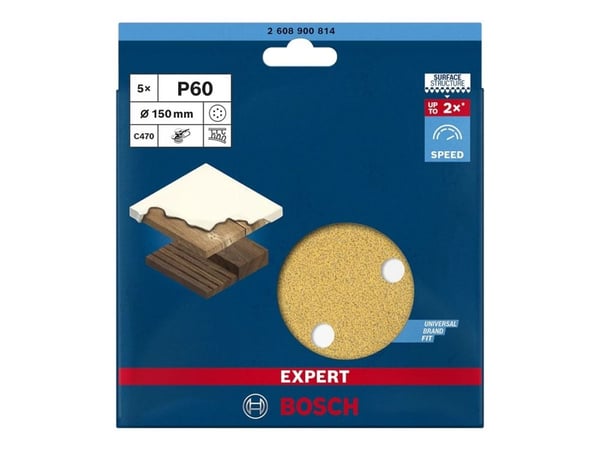 Bosch SLIBEBLAD EXC 150MM K60 6H 5 kpl 5 kpl
