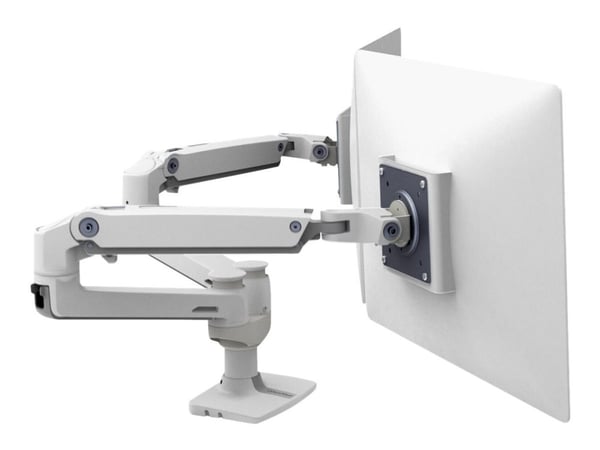 Ergotron LX Dual Side-by-Side Arm - Monteringssett (skrivebordsklemmemontering, stang, 2 leddarmer, 2 utvidelsesbraketter, T-bøyle, sokkel) - Konst...