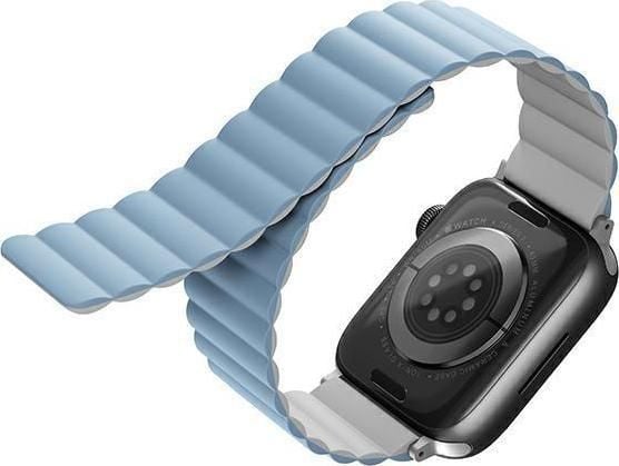 Uniq Revix, Rem, SmartWatch, Blå, Hvit, Apple, Apple Watch 42/41/40mm, Silikon, Rustfritt stål