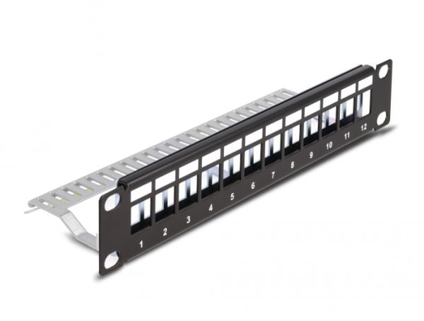 DeLOCK 66874, Musta, Metalli, 1U, 254 mm, 72 mm, 44 mm