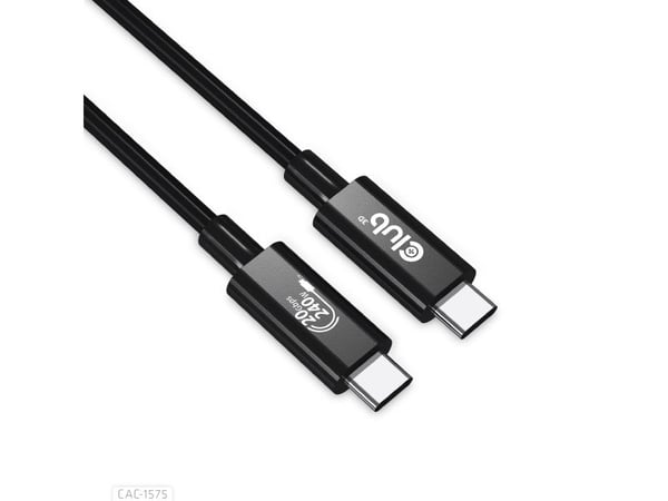 Club 3D - USB-kabel - USB-C (hann) til USB-C (hann) - USB4 Gen2x2 - 48 V - 5 A - 2 m - toretnings, 4K 60Hz støtte, opp til 240 W strømforsyningsstø...