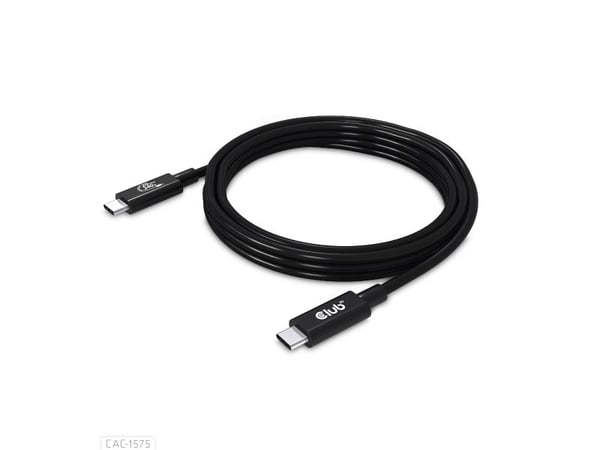 Club 3D - USB-kabel - USB-C (hann) til USB-C (hann) - USB4 Gen2x2 - 48 V - 5 A - 2 m - toretnings, 4K 60Hz støtte, opp til 240 W strømforsyningsstø...
